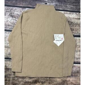 Lord & Taylor Sweater Womens Small Baruffa Italian Merino Wool Ribbed Brown